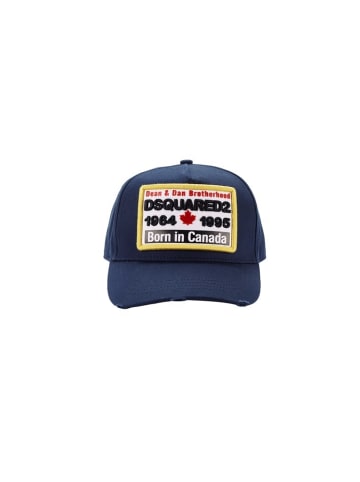Dsquared2 Born in Canada Patch Baseball Cap Navy Blau aus Baumwolle