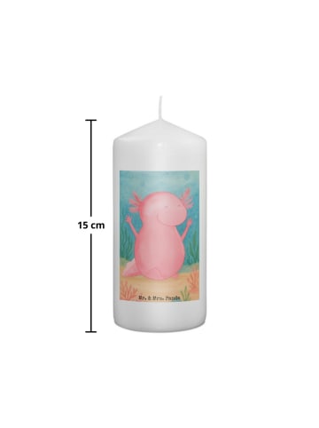 Mr. & Mrs. Panda Wachskerze Axolotl Hurra Design ohne Spruch in Weiß