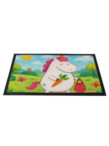 Mr. & Mrs. Panda Schmutzfangmatte Einhorn Vegan Design ohne Spruch in Weiß