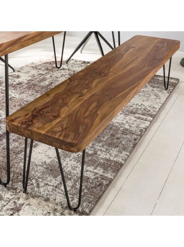 KADIMA DESIGN itzbank Massivholz | Landhausstil, Metallbeine, Verschiedene Größen in Braun