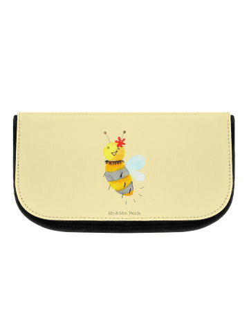 Mr. & Mrs. Panda Make-up-Tasche Biene Blume ohne Spruch in Gelb Pastell