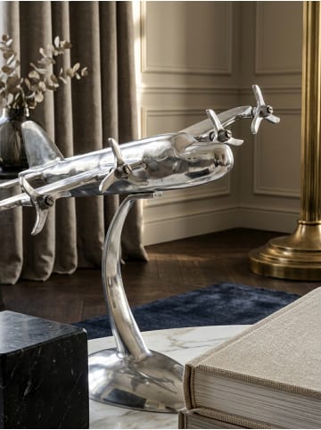 KADIMA DESIGN Design Deko Flugzeug Propeller aus Aluminium Farbe Silber