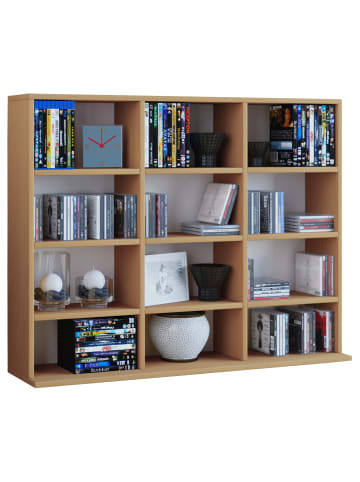 VCM Holz CD DVD Standregal Bücherregal Regal Megosa L in Buche
