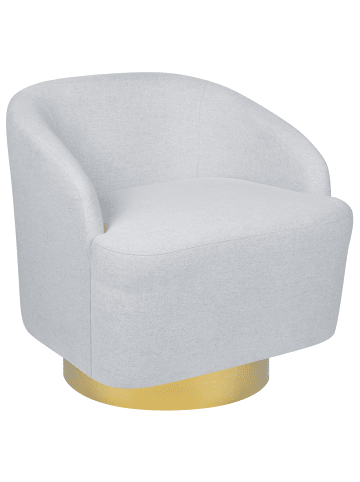 Beliani Sessel LAVIK in Grau/Gold - (W) 73 x (H) 71 x (L) 70 cm