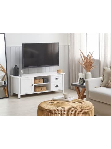 Beliani TV-Schrank HONOLULU in Weiß - (W) 120 x (H) 46 x (L) 40 cm