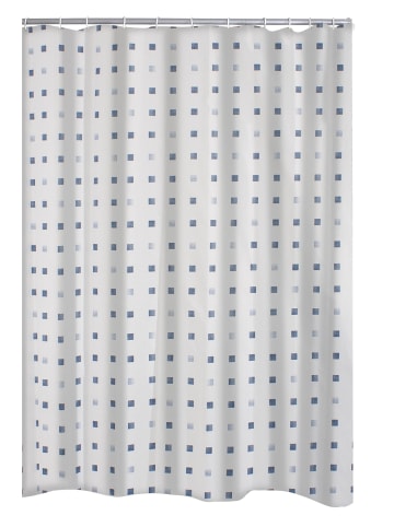 RIDDER Duschvorhang Textil Domino blau 180x200 cm