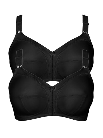 Lisca 2er Pack BH ohne Bügel in black