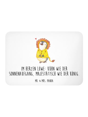 Mr. & Mrs. Panda Magnet mit Spruch Löwe Astrologie mit Spruch in Weiß