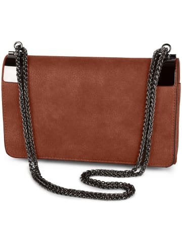 styleBREAKER Clutch Handtasche in Rotbraun