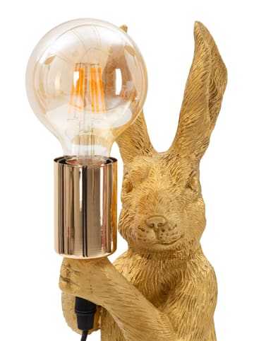 Mauro Ferretti Tischleuchte aus goldenem Kunstharz, 13 x 17 x 35,5 cm