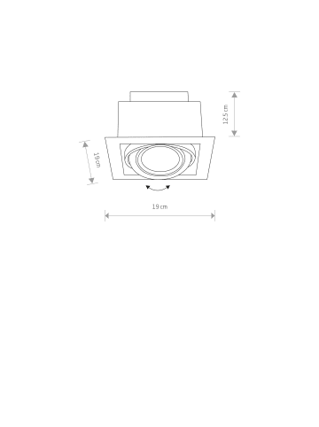Licht-Erlebnisse Einbaustrahler (B)19 x (L)19 x (H)19 cm in Weiß