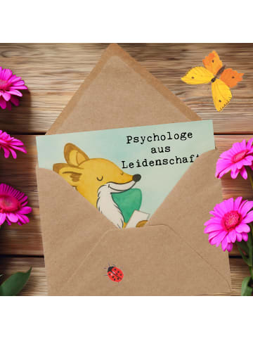 Mr. & Mrs. Panda Grußkarte Psychologe Leidenschaft Design mit Sp... in Weiß