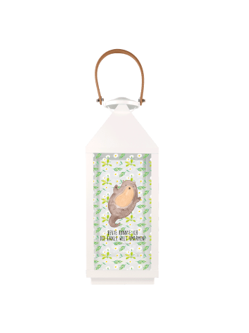 Mr. & Mrs. Panda Gartenlaterne Otter Umarmen mit Spruch in Transparent