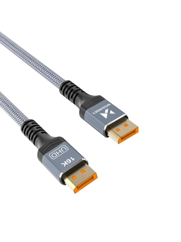 Wozinsky Wozinsky WPS-16AYL2S DisplayPort 2.1 Kabel 80Gb/s 16K 2m Schwarz in Schwarz