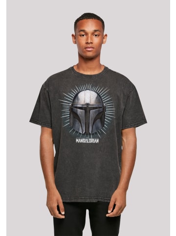 F4NT4STIC Oversize T-Shirt Star Wars The Mandalorian Warrior in schwarz