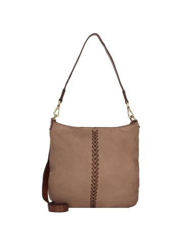 Caterina Lucchi Schultertasche Leder 32 cm in sigaro