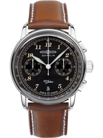 Zeppelin Uhr in Schwarz