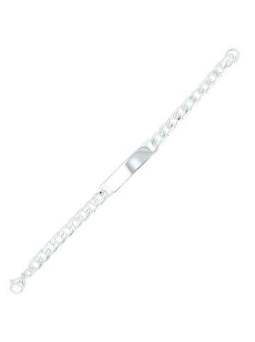 Adeliás Damen Armband – Panzerarmband aus Edelstahl 18 cm in silber