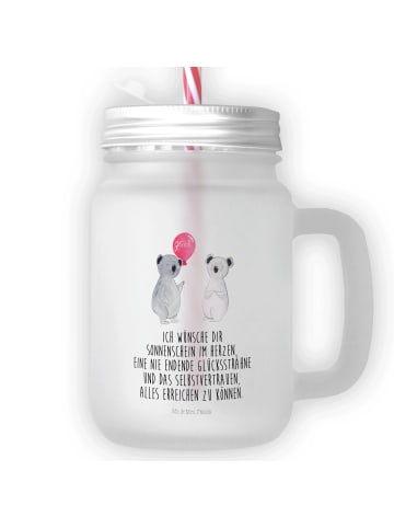 Mr. & Mrs. Panda Glas Koala Luftballon mit Spruch in Transparent