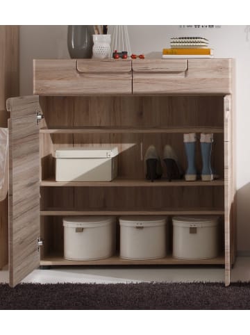 ebuy24 Schuhschrank Margit Eiche Dekor 90 x 35 cm
