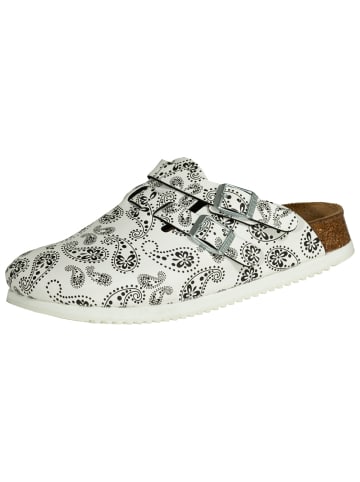 Birkenstock Pantoletten Kay SL Paisley in schwarz/weiß