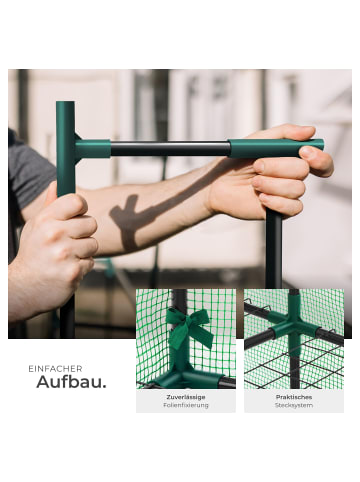 tectake Foliengewächshaus mit quadratischer Grundfläche