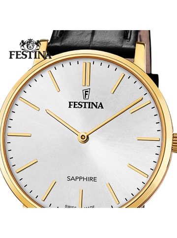 Festina Analog-Armbanduhr Festina Swiss Made schwarz mittel (ca. 39mm)