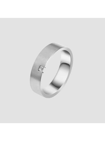 Adeliás Damen Ring aus Titan mit Strass Steinchen in silber