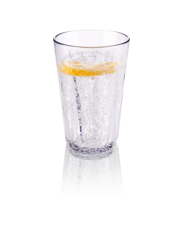 APS Trinkbecher 6er Set 300 ml "CRYSTAL" in Transparent Ø 8 cm, H: 12,5 cm 