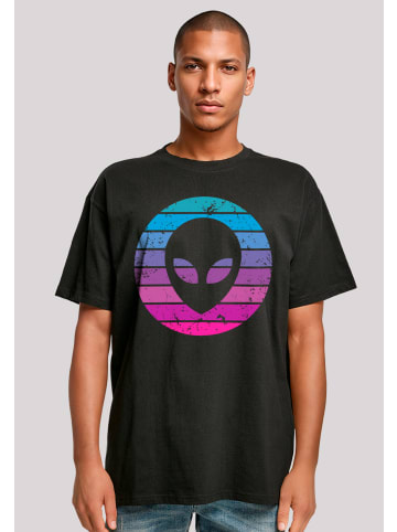 F4NT4STIC Heavy Oversize T-Shirt Alien Kopf in schwarz