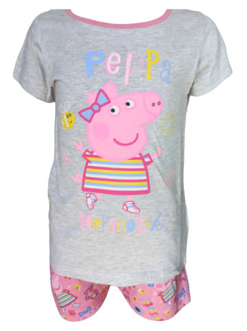 Peppa Pig Schlafanzug kurz Peppa Pig  in Grau-Pink