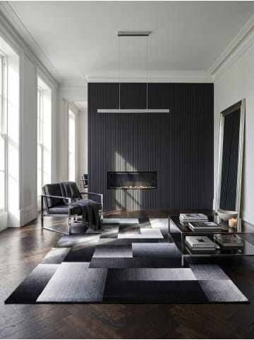 KADIMA DESIGN Teppich Kurzflor Waschbar Abstrakt-Karo ASPEN Strapazierfähig
