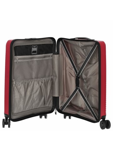 D&N Travel Line 4000 - 4-Rollen-Kabinentrolley S 55 cm (taupe) in pink