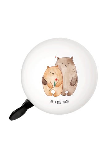 Mr. & Mrs. Panda Klingel Für Fahrrad Bären Liebe ohne Spruch in Weiß