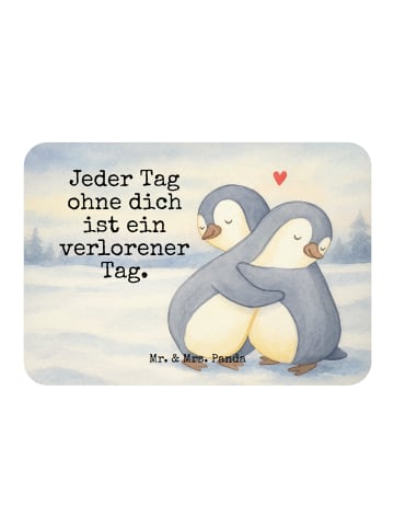 Mr. & Mrs. Panda magnet Pinguine Kuscheln Design mit Spruch in Weiß