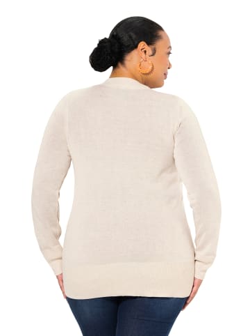 Ulla Popken Strickjacke in natur melange