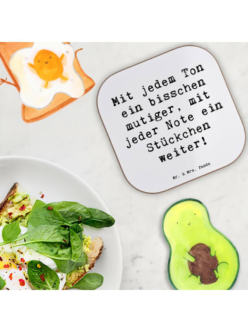 Mr. & Mrs. Panda Tassen Untersetzer Spruch Ein neues Musikinstru... in Weiß