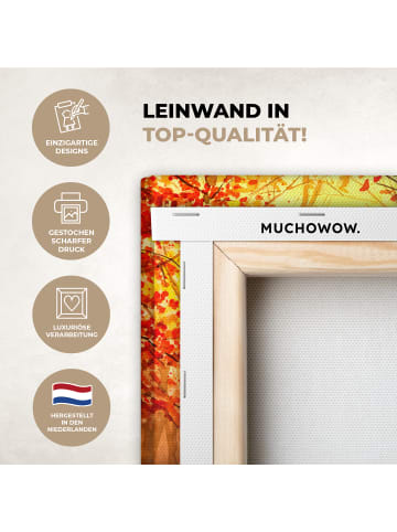 MuchoWow Leinwand bilder Herbsthirsche (BxH)