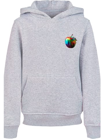 F4NT4STIC Hoodie Colorfood Collection - Rainbow Apple in grau meliert