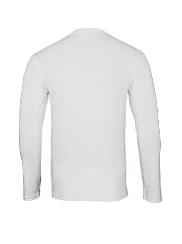 Emporio Armani Emporio Armani Shirt Unifarbenes Langarmshirt mit Rundhals und Megalogo in weiß