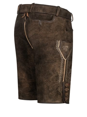 Stockerpoint Lederhose kurz Hansi in Braun