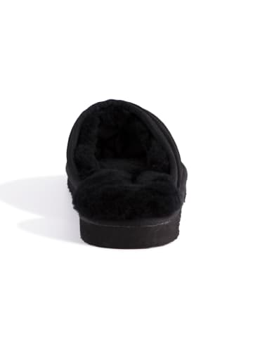 Aus Wooli Slipper Manly in Black