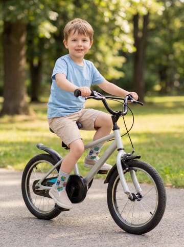 TupTam Kinder Socken Mädchen Jungen Bunt Gemustert 6er Pack in blau/rot