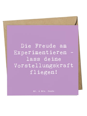 Mr. & Mrs. Panda Klappkarte Spruch Die Freude am Experimentieren... in Lavendeltraum