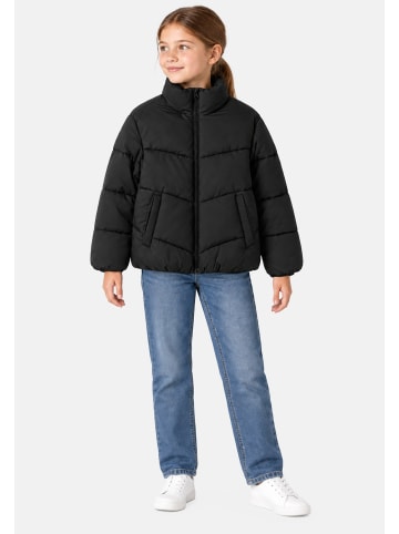 name it Pufferjacke Stehkragen Reflektordetail Zip in Schwarz