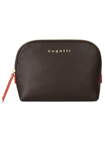 Bugatti Kosmetiktasche ELLA Kunstfaser in dunkelbraun