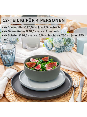 Sänger TAFELSERVICE LEEDS - 12 teilig aus Steingut