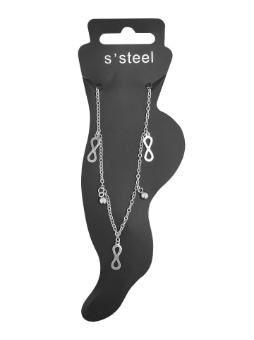 Adeliás Damen Anhänger – Unendlichkeitszeichen Anhänger aus Edelstahl in silber