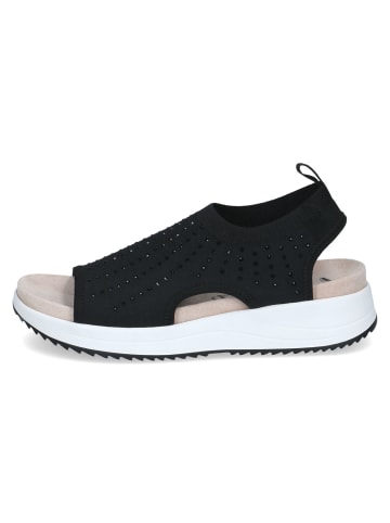 Caprice Sandalen in black knit