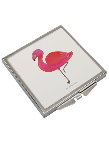 Mr. & Mrs. Panda Schminkspiegel Flamingo Classic ohne Spruch in Weiß